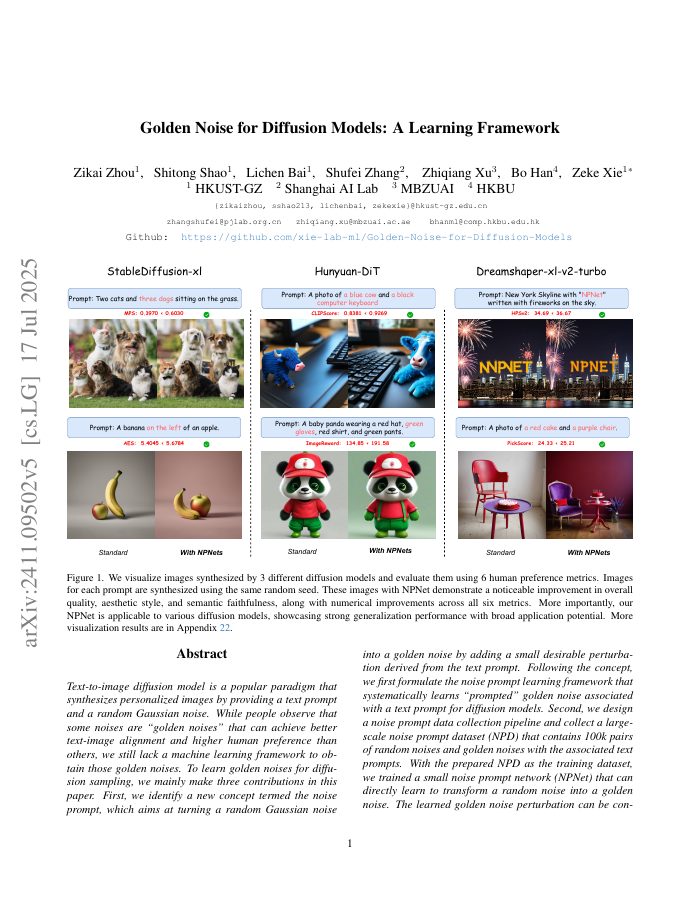 First page of Golden Noise paper