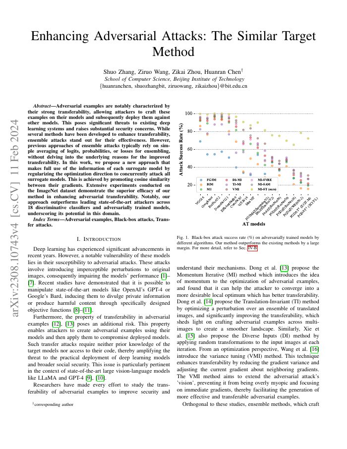 First page of Similar Target Method paper